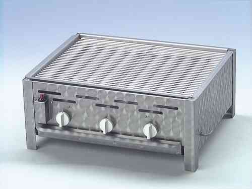 PAG3K Erdgas Gastronomie Bräter 3-flammig mit Grillrost und Stahlblechpfanne